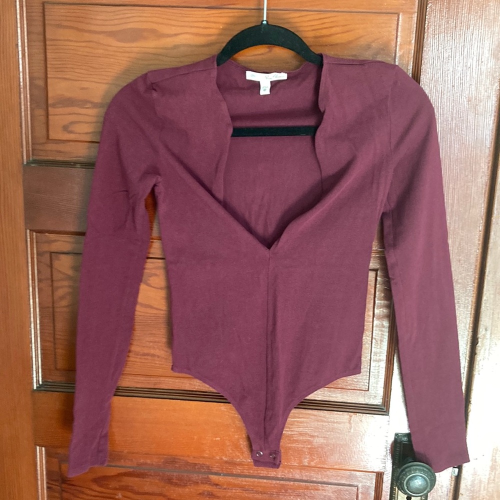Purple long sleeve bodysuit